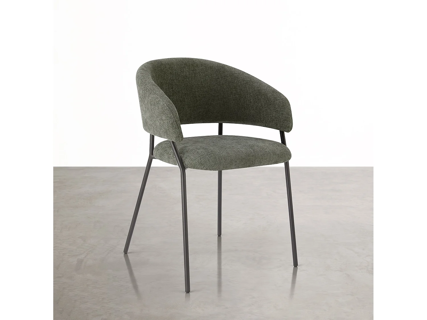 Lot de 4 Chaises de Salle à Manger, Pieds en Métal, Avec Dossier, Style Industriel Gris foncé