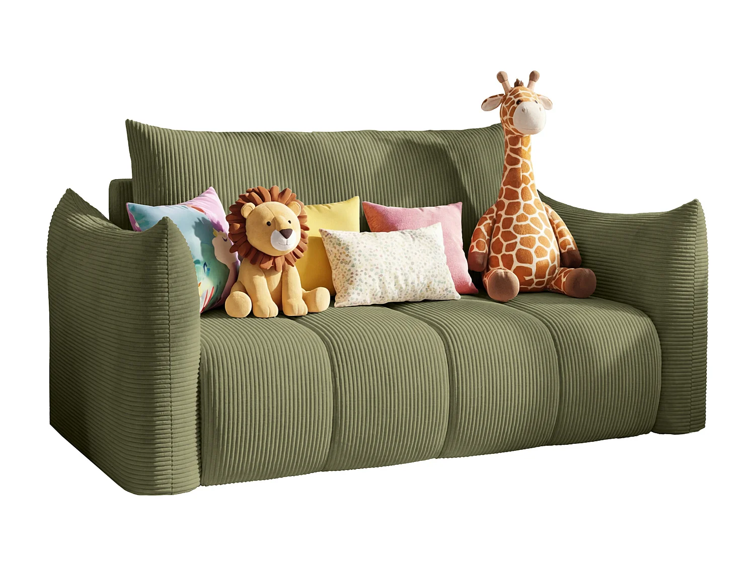 Canapé américain Flo, avec fonction couchage, pour enfants, Poso, vert clair (46)