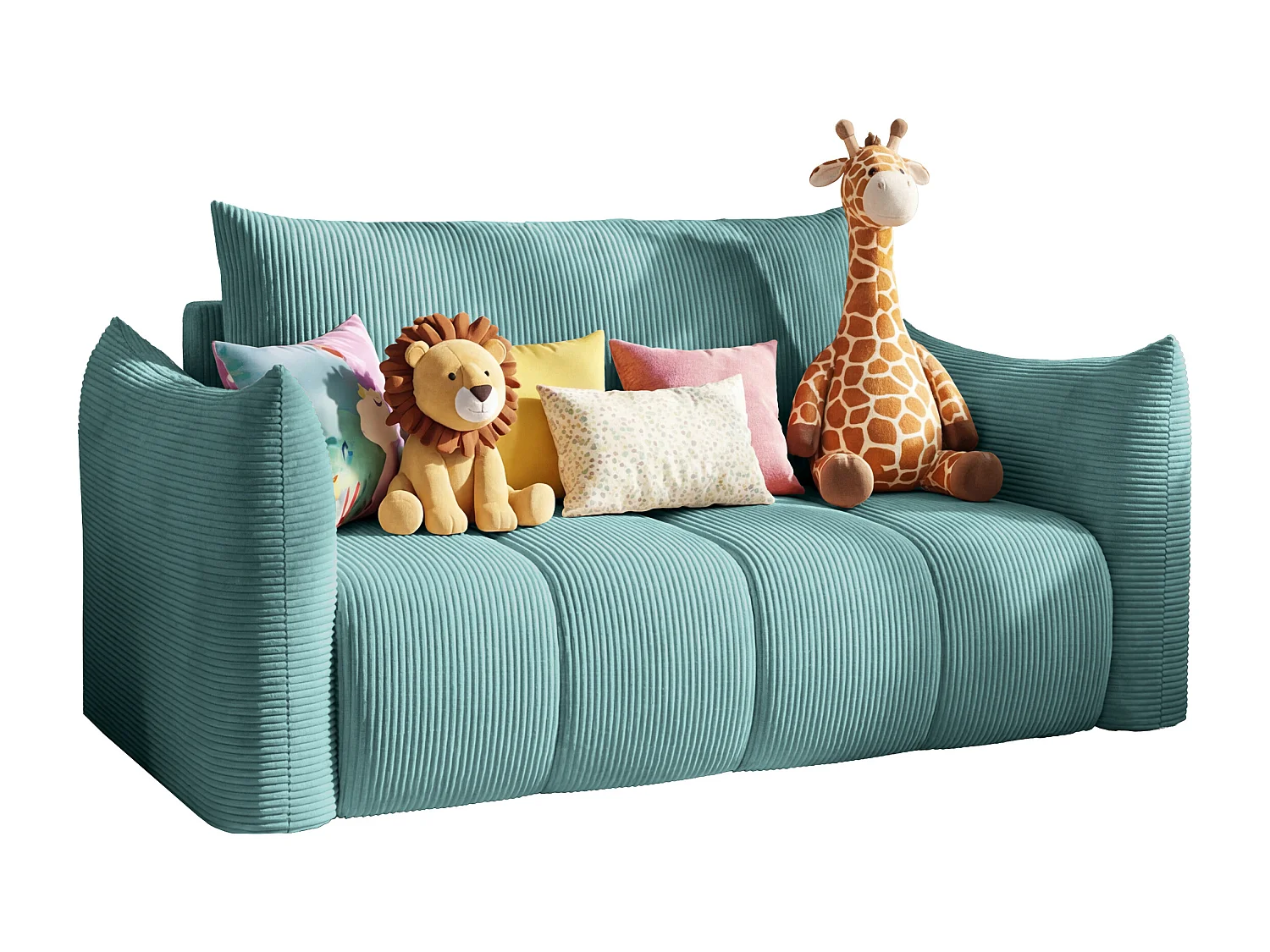 Canapé américain Flo, avec fonction couchage, pour enfants, Poso, bleu (26)