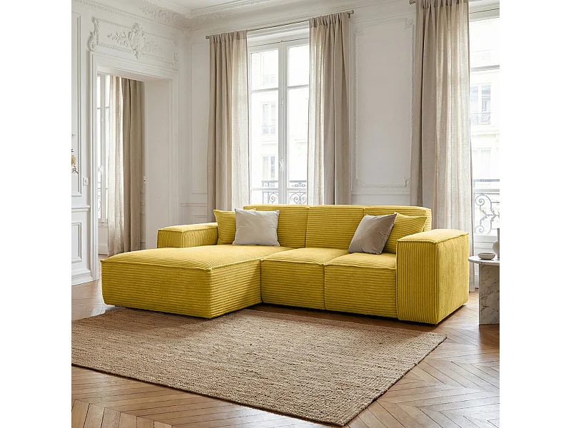 Canapé d'angle moutarde Siena