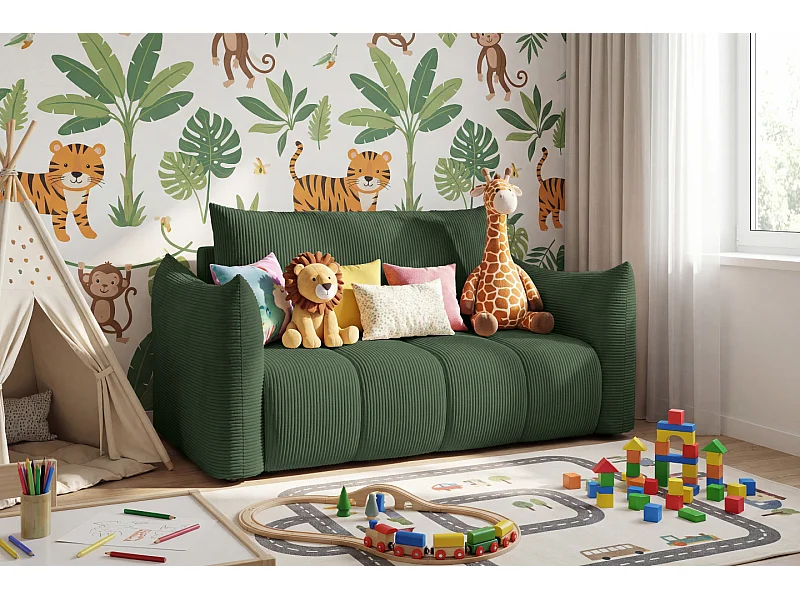 Canapé américain Flo, avec fonction couchage, pour enfants, Poso, vert (14)