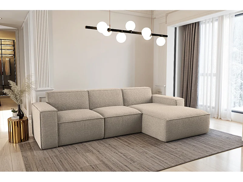 Hoekbank voor de woonkamer, Siena Artico, rechts, beige