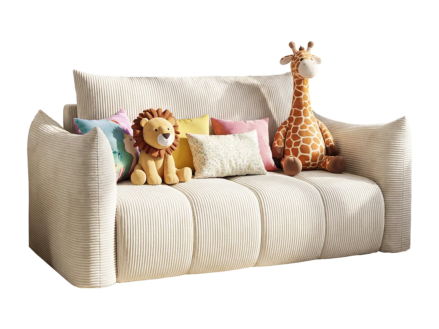 Canapé américain Flo, avec fonction couchage, pour enfants, Poso, beige (100)