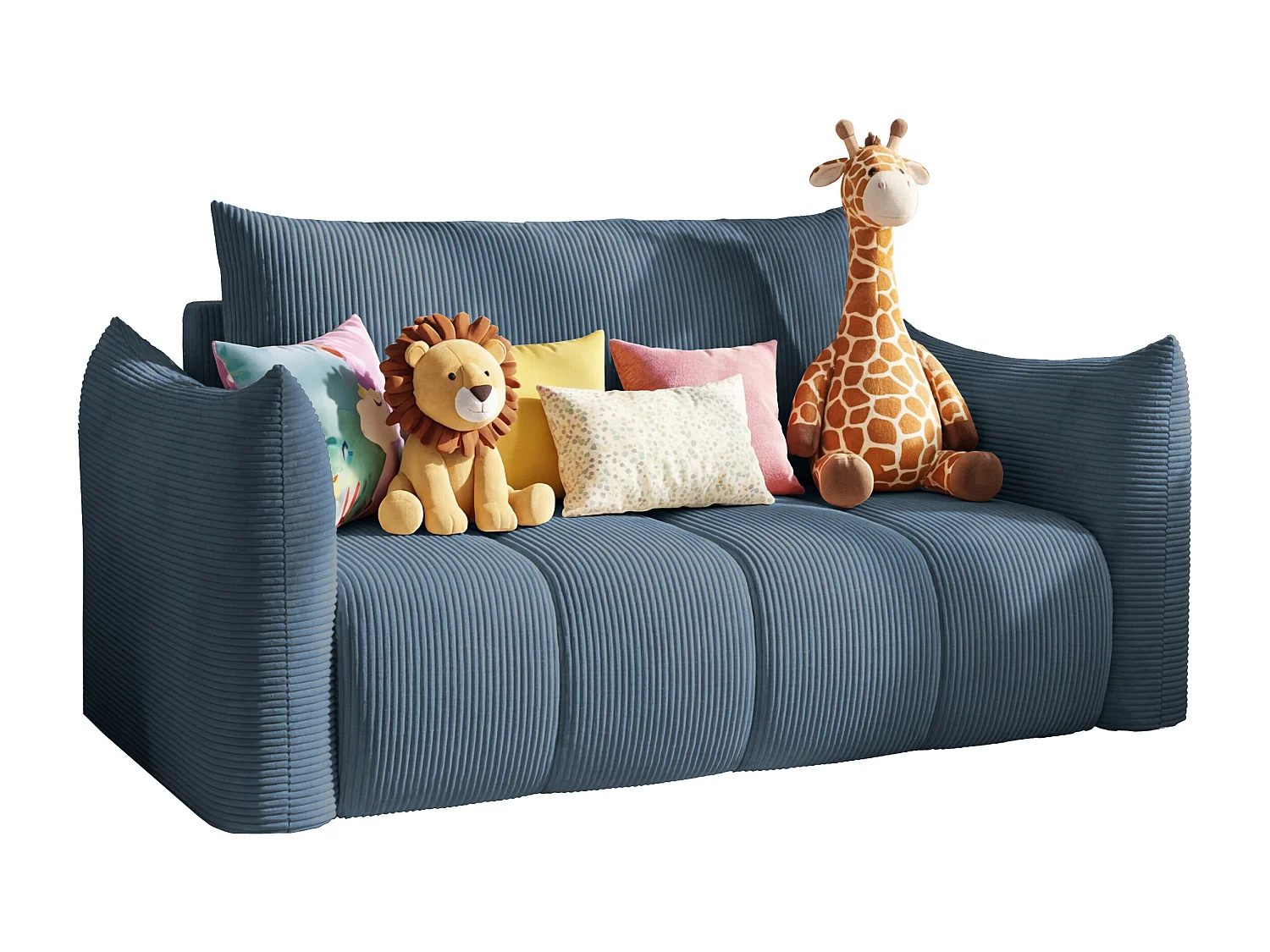 Canapé américain Flo, avec fonction couchage, pour enfants, Poso, bleu marine (05)