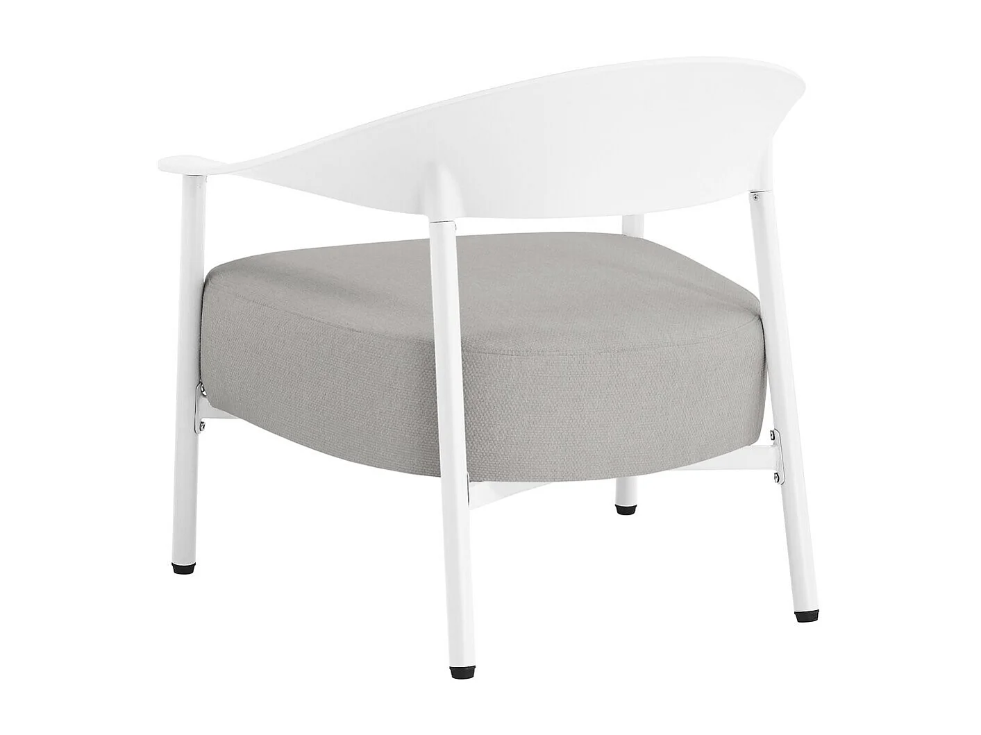 Conjunto de muebles de jardín "Céora" de metal y plástico - 2 plazas - Blanco