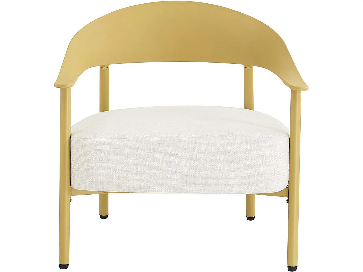 Lot de 2 fauteuils de jardin en plastique et métal "Céora" - Jaune