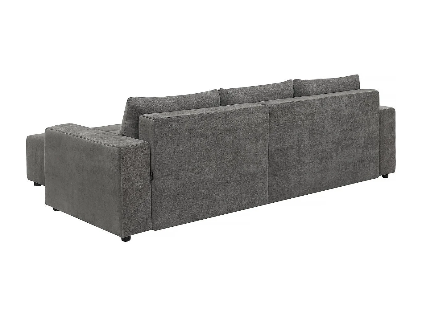 Canapé d'angle réversible/convertible en tissu - "George" - 4 places - Gris