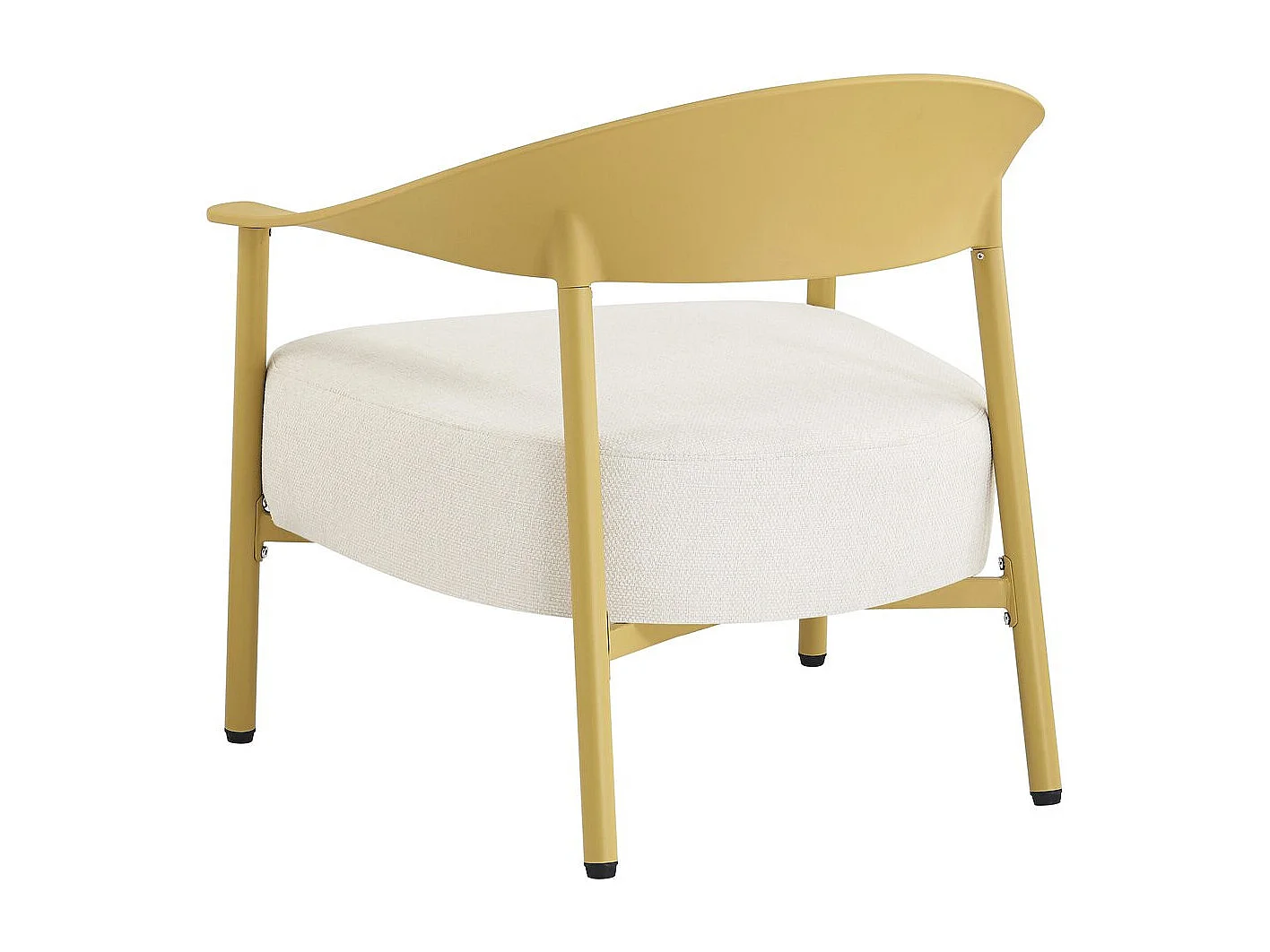 Conjunto de muebles de jardín "Céora" de metal y plástico - 2 plazas - Amarillo