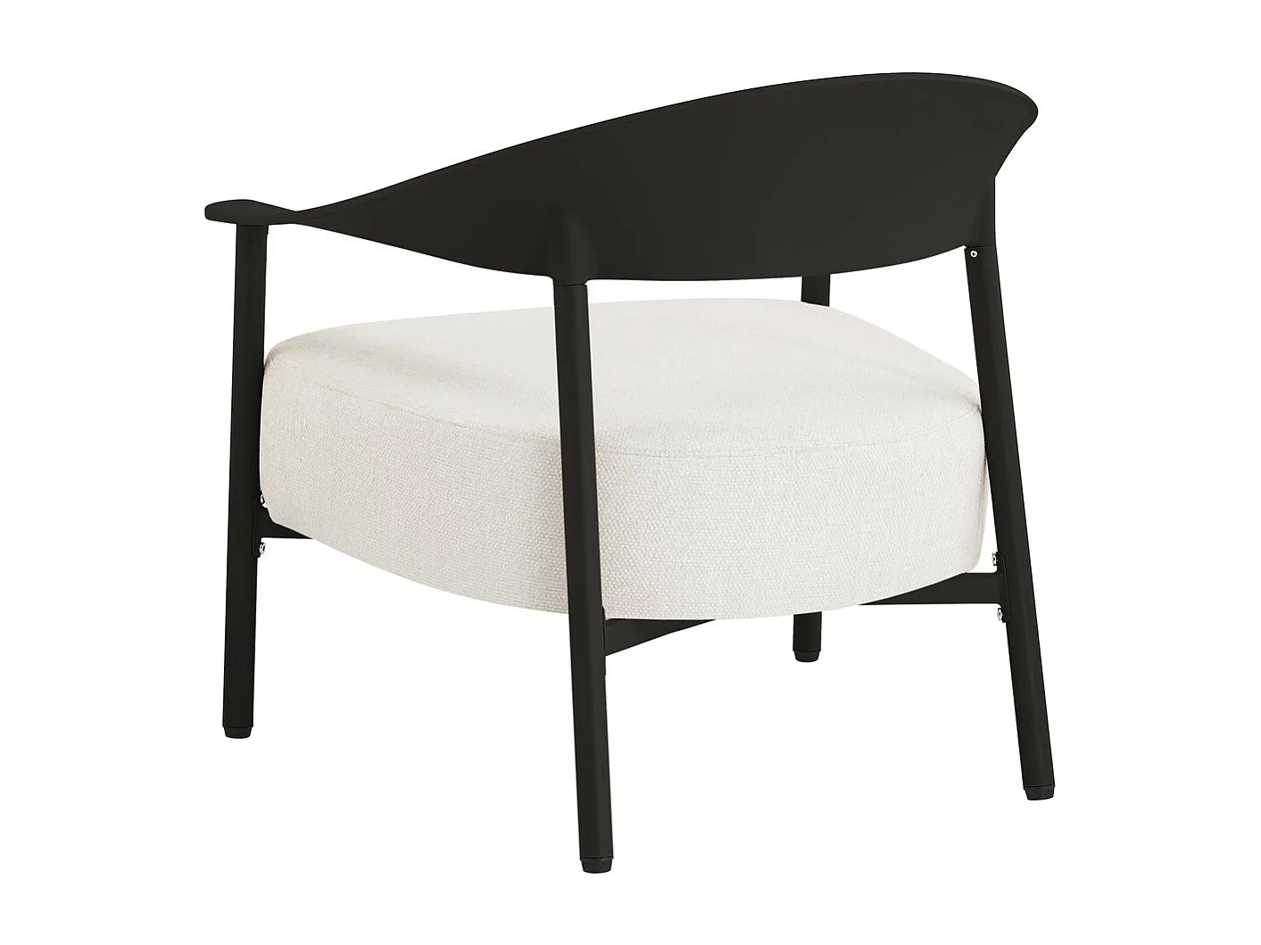 Conjunto de muebles de jardín "Céora" de metal y plástico - 2 plazas - Negro