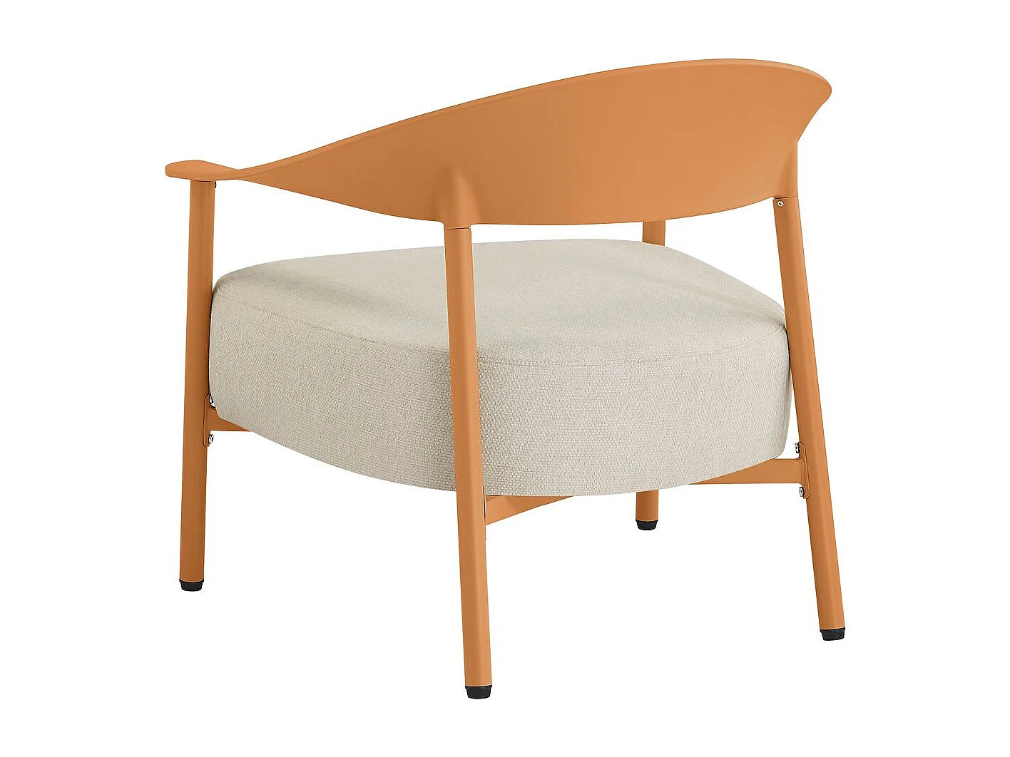 Conjunto de muebles de jardín "Céora" de metal y plástico - 2 plazas - Naranja