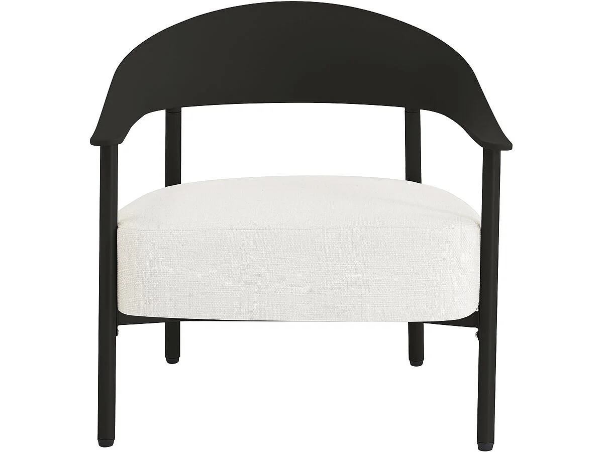 Lot de 2 fauteuils de jardin en plastique et en métal "Céora" - Noir