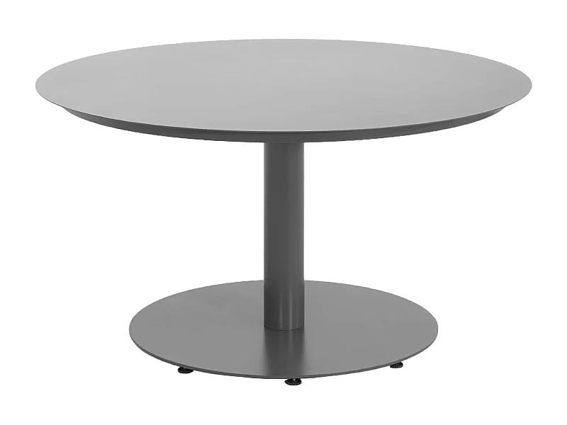 Table de jardin ronde aluminium 6 places anthracite - Oreva