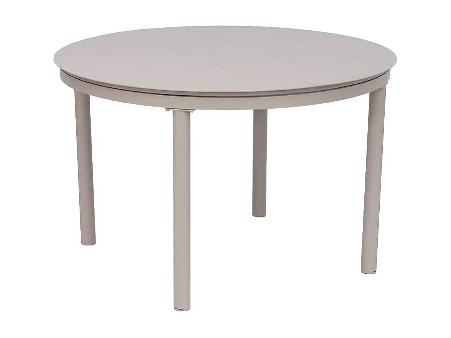Table ronde en aluminium taupe Kaïa