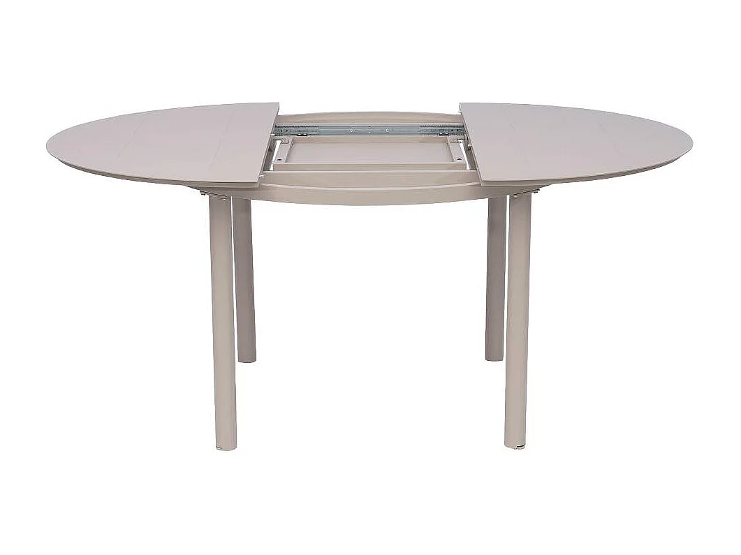 Table ronde en aluminium taupe Kaïa