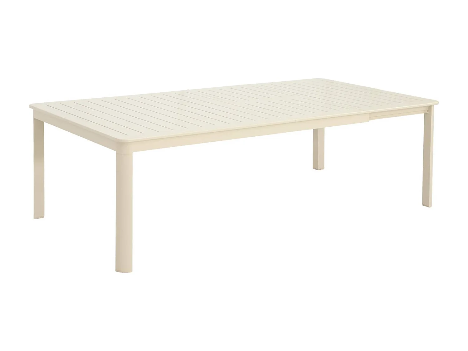 Tavolo da giardino allungabile in alluminio, 12 posti, beige