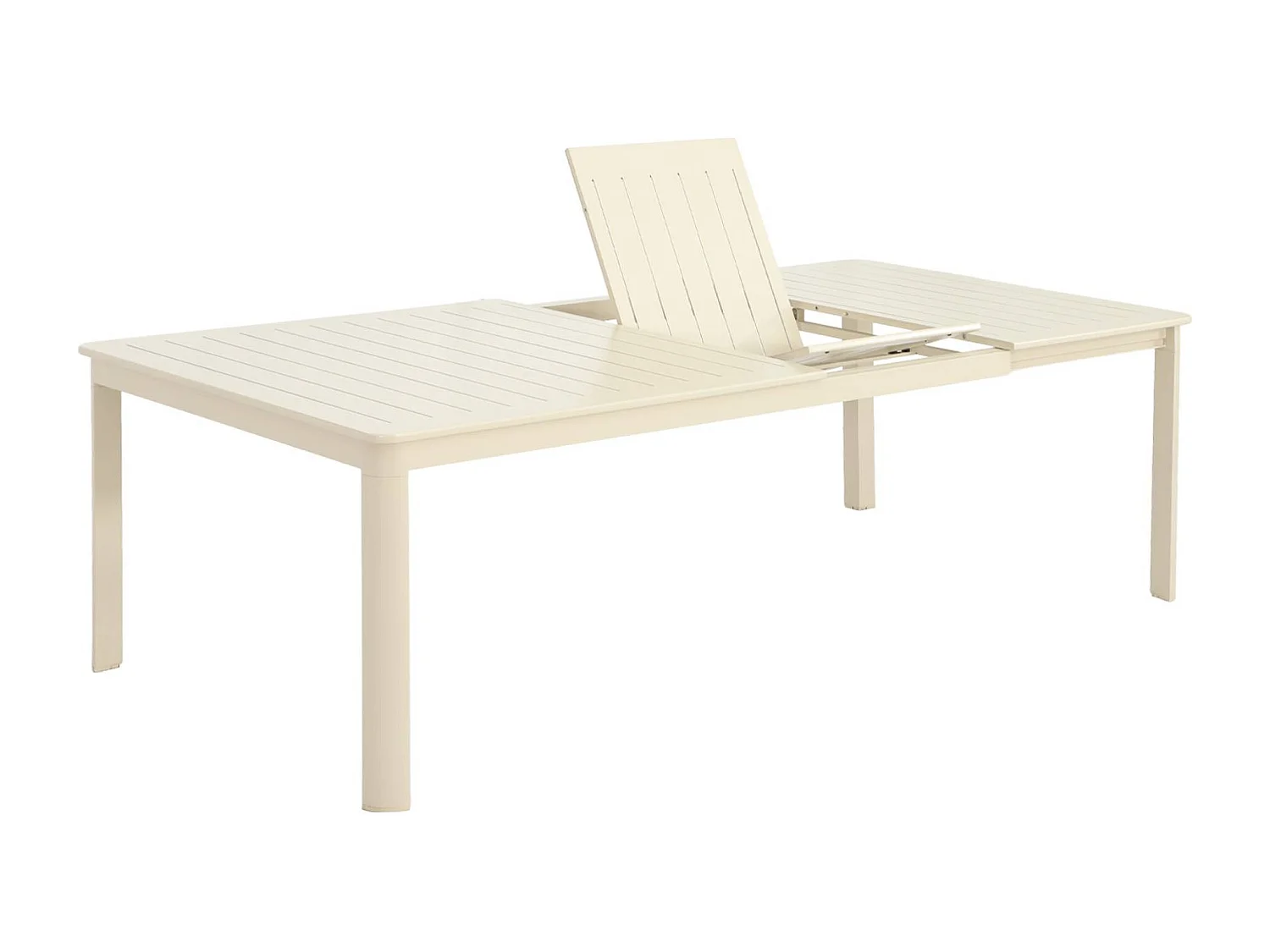 Tavolo da giardino allungabile in alluminio, 12 posti, beige