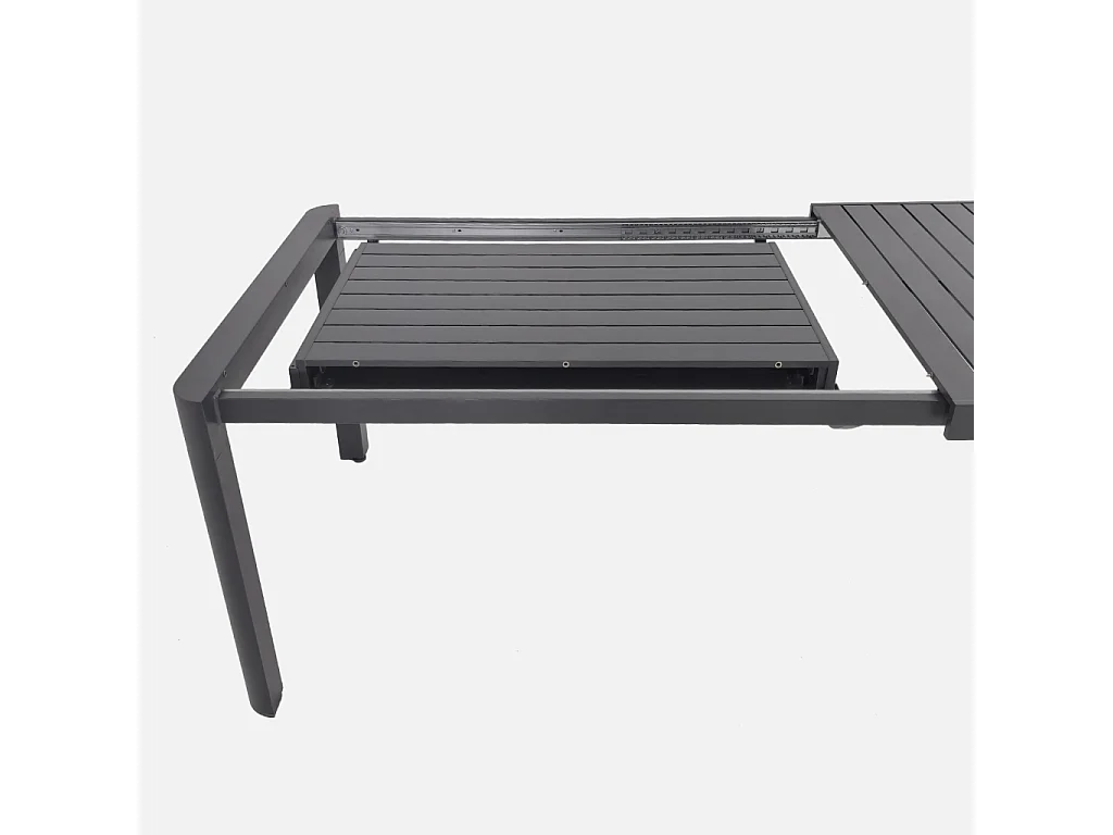 Table de jardin extensible aluminium 6-10 places anthracite - Lunea