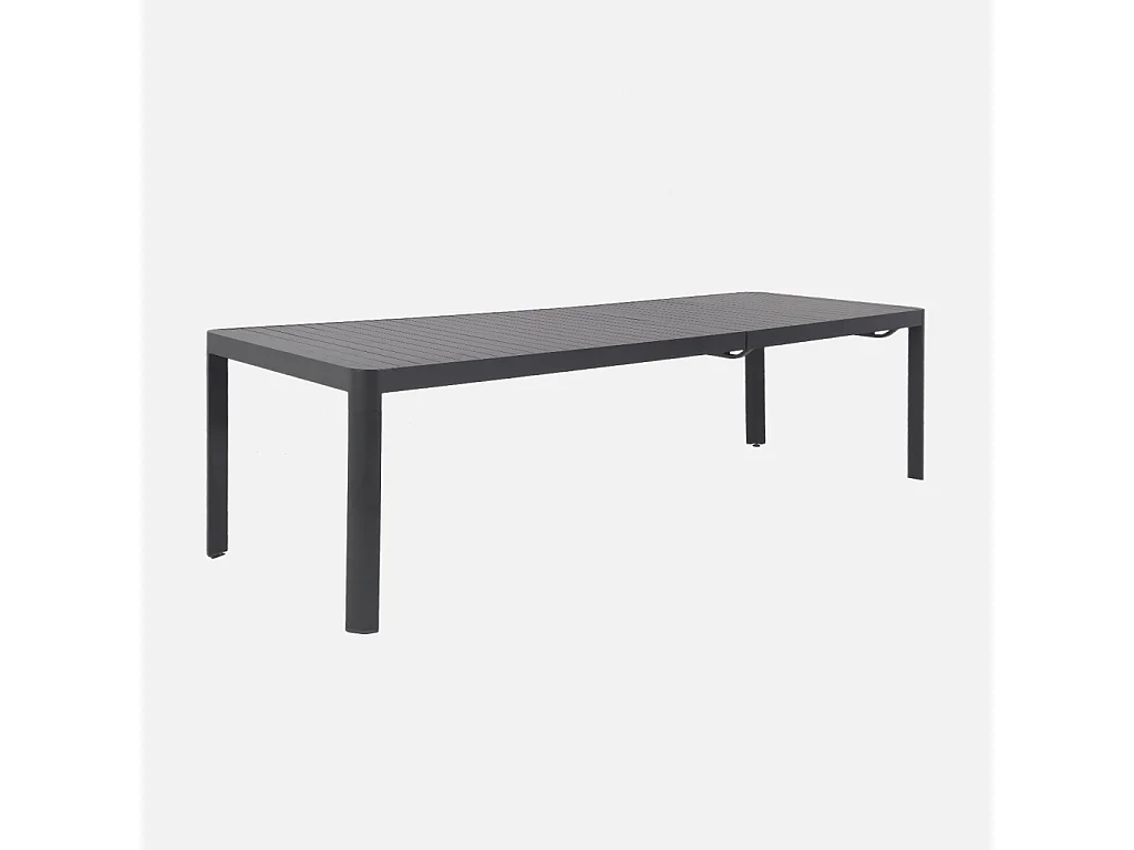 Table de jardin extensible aluminium 6-10 places anthracite - Lunea