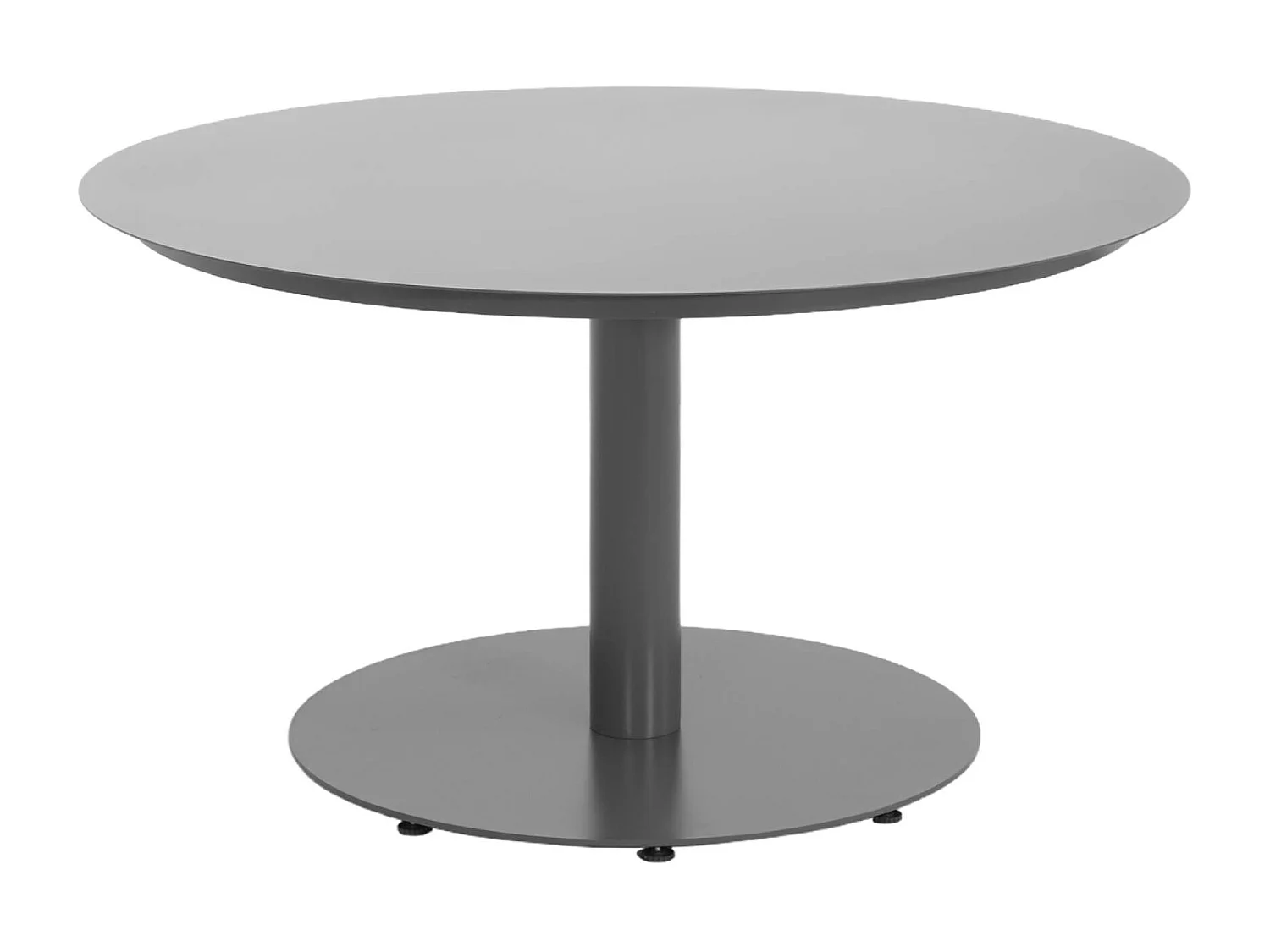 Table de jardin ronde aluminium + 6 assises anthracite - Oreva / Buffalo