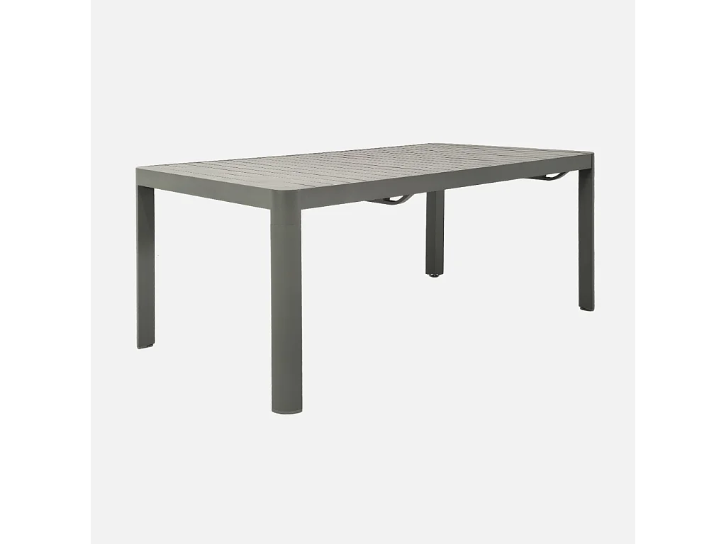Table de jardin extensible aluminium 6-10 places kaki - Lunea