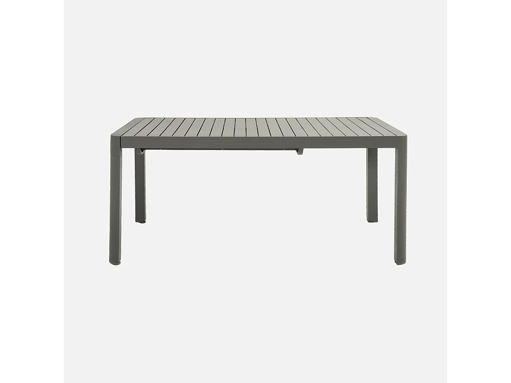 Table de jardin extensible aluminium 6-10 places kaki - Lunea