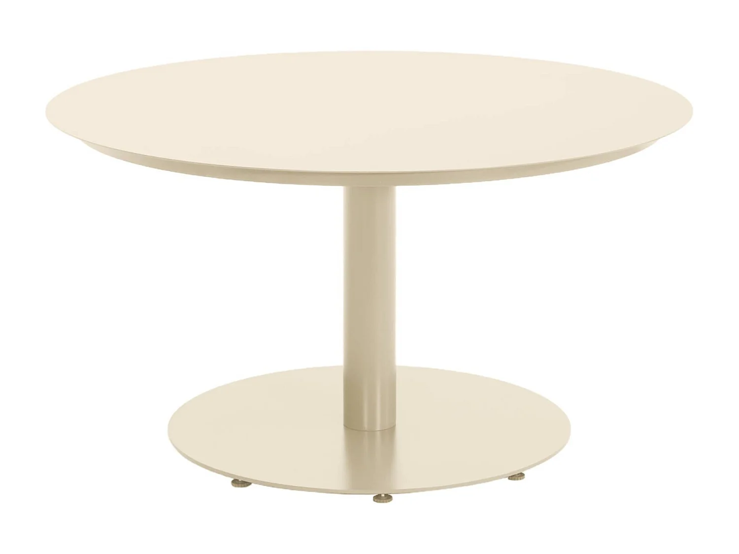 Table de jardin ronde aluminium + 6 assises beige - Oreva / Buffalo
