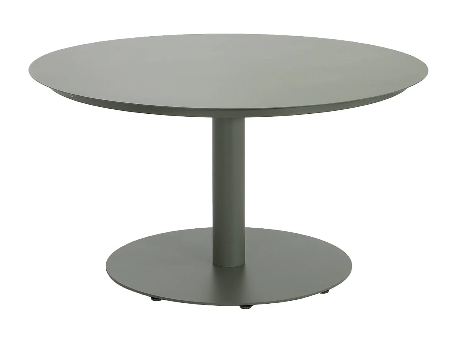 Table de jardin ronde aluminium 6 places kaki - Oreva