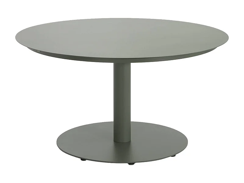 Table de jardin ronde aluminium 6 places kaki - Oreva