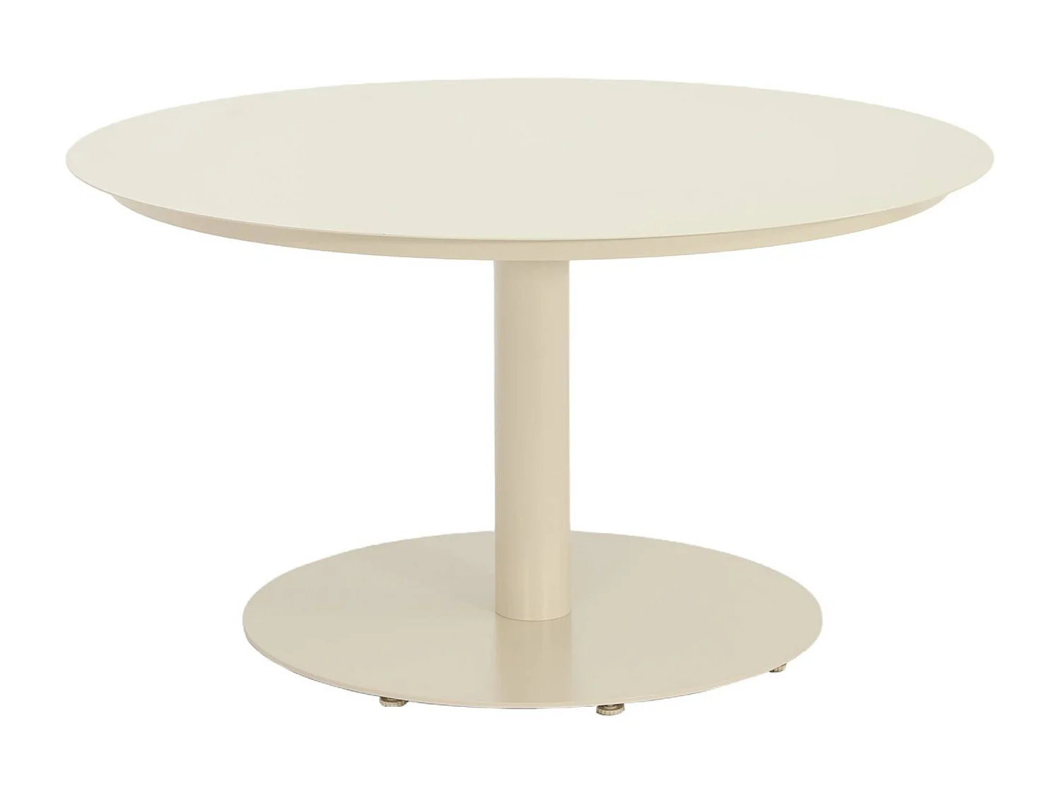 Table de jardin ronde aluminium 6 places beige - Oreva