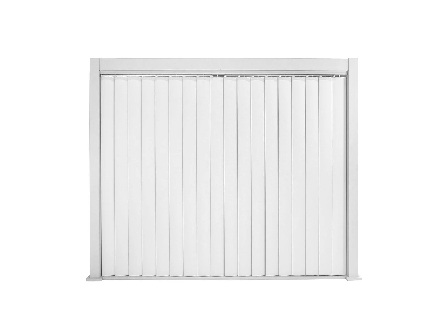 Pérgola bioclimática 3x4m de aluminio + 1 panel vertical de 3m blanco