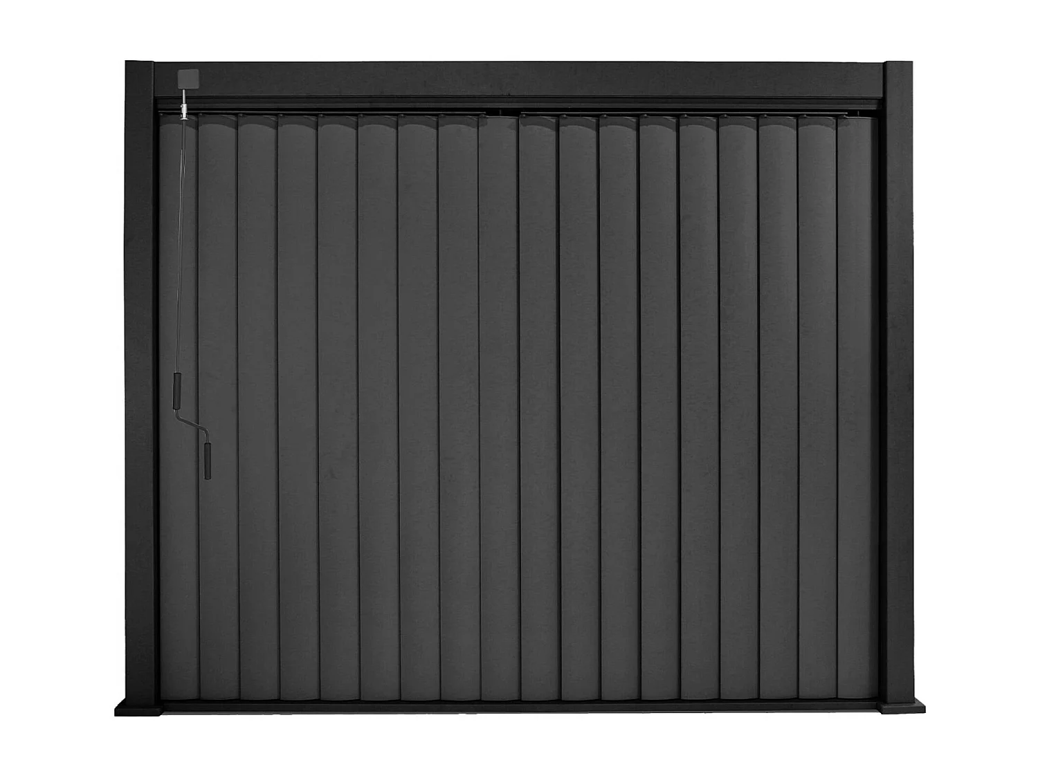 Pergola bioclimatica 3x4m in alluminio  + pannello verticale 3m,