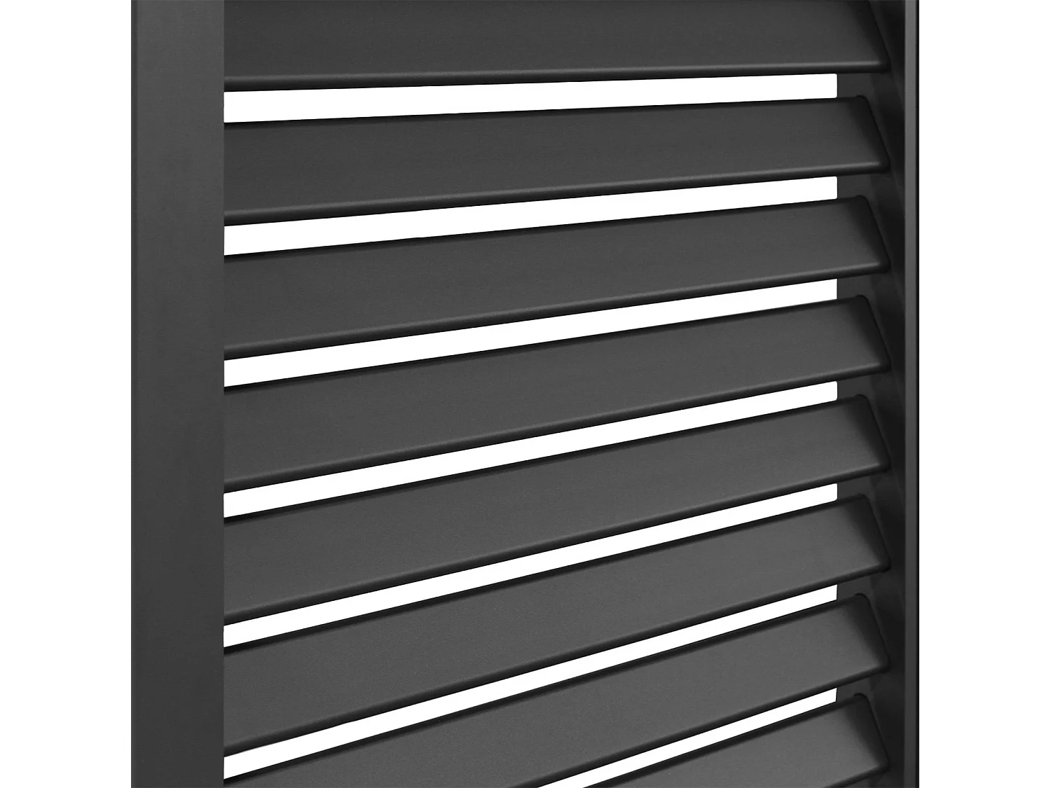 Pergola bioclimatica in alluminio addossata 3x4m + 3 persiane 1.3m,