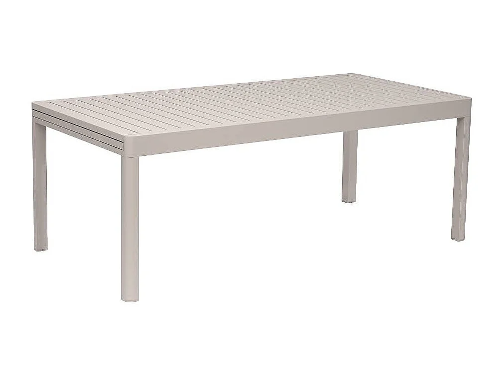 Table de jardin en aluminium rectangulaire taupe Kaïa