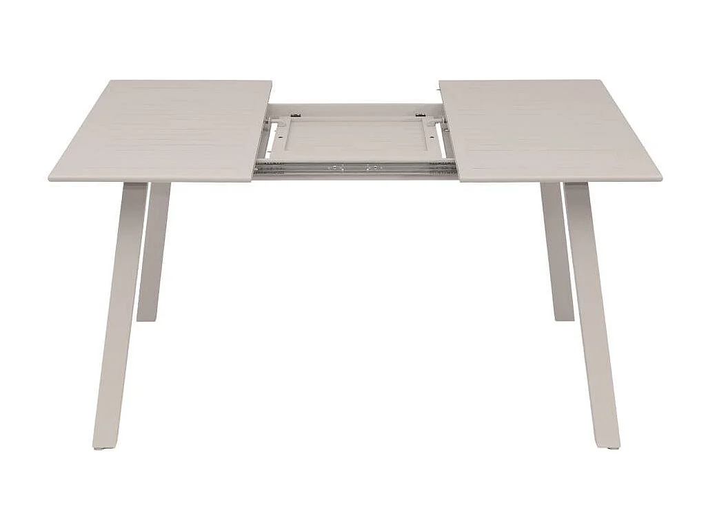 Table de jardin carrée en aluminium taupe Kaïa