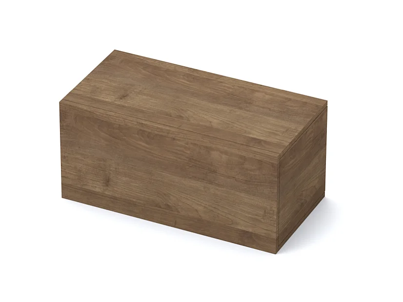 Rangement mural MARINA effet bois foncé  L69 x P30 x H29