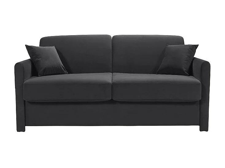 XENON Canapé convertible 3 places gris anthracite matelas Dunlopillo 140cm