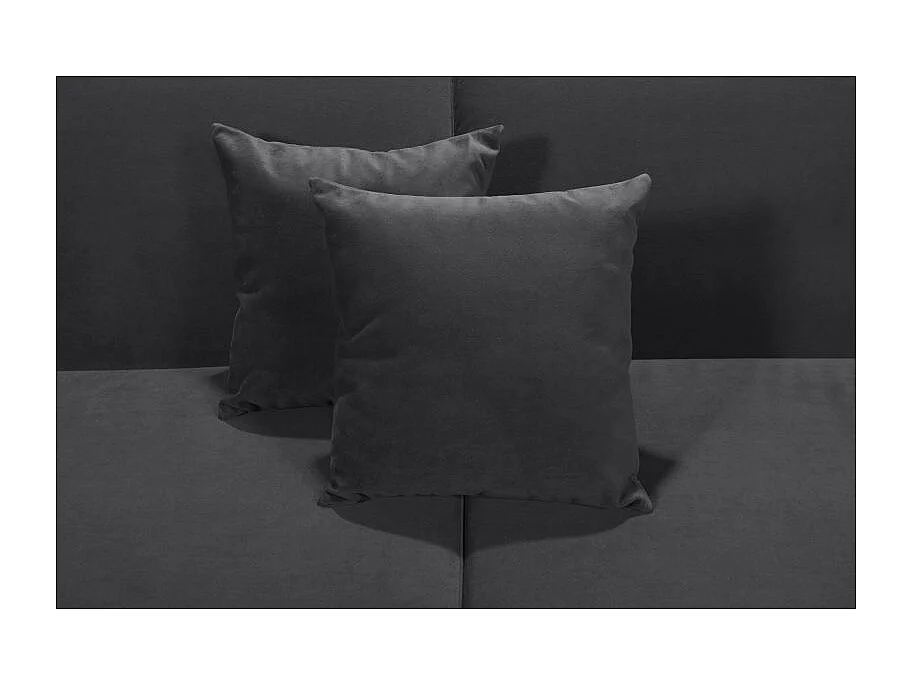 XENON Canapé convertible 3 places gris anthracite matelas Dunlopillo 140cm