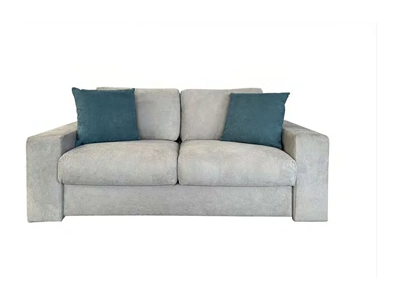 BAILA Canapé convertible 3 places gris matelas Simmons 140cm