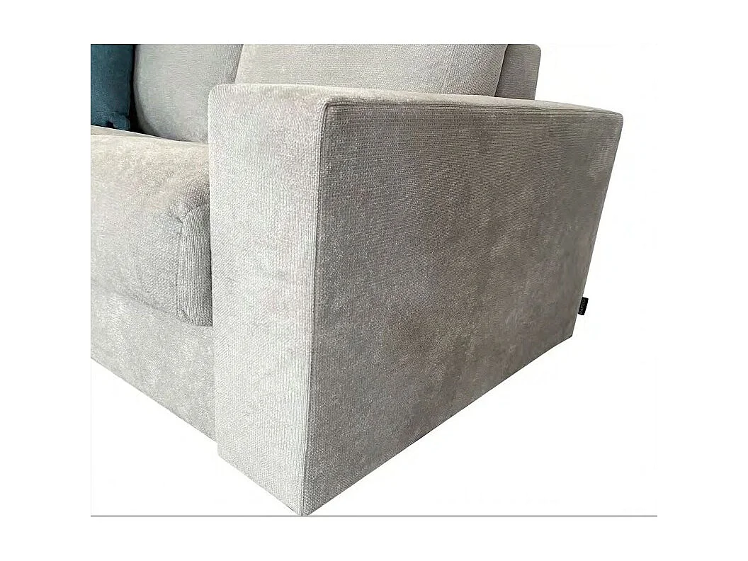 BAILA Canapé convertible 3 places gris matelas Simmons 140cm