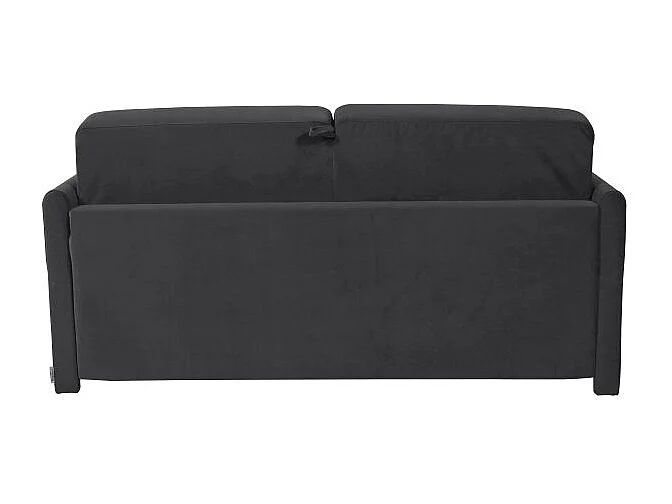 XENON Canapé convertible 3 places gris anthracite matelas Dunlopillo 140cm