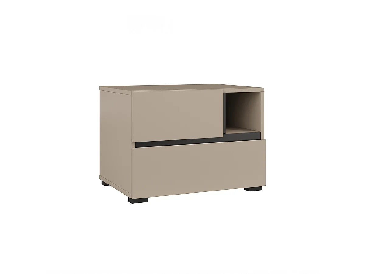 Chevet 2 tiroirs Lilia Taupe