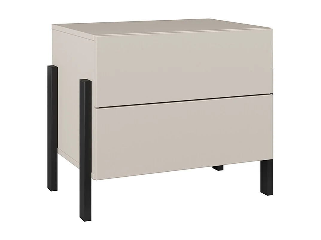 Nachttisch mit 2 Schubladen Bérénice Kaschmir