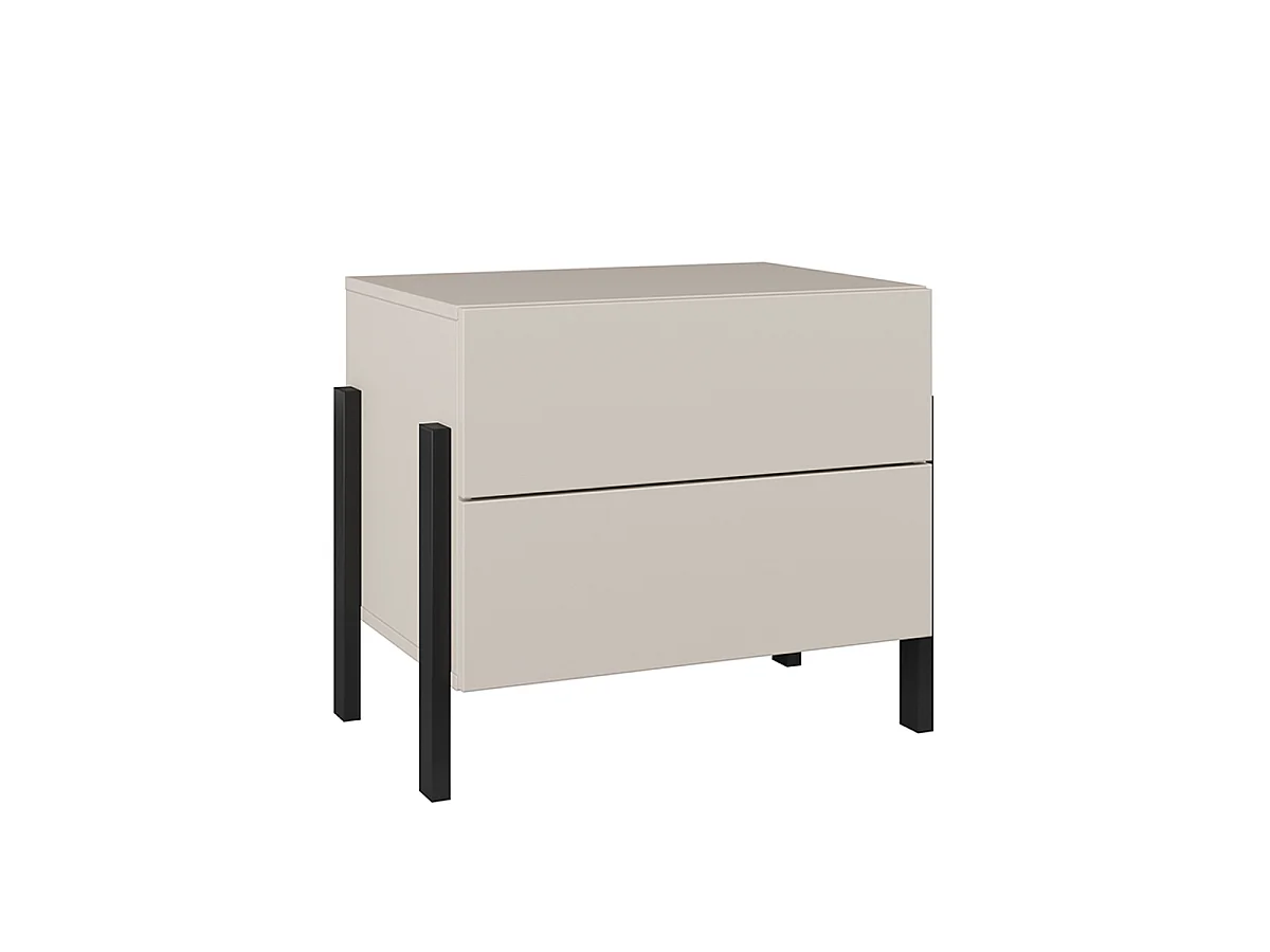 Bérénice Cashmere-sengebord med 2 skuffer
