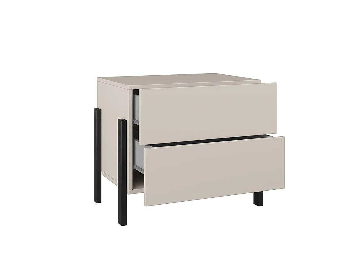 Bérénice Cashmere-sengebord med 2 skuffer