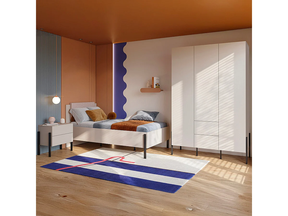 Bérénice Cashmere-sengebord med 2 skuffer