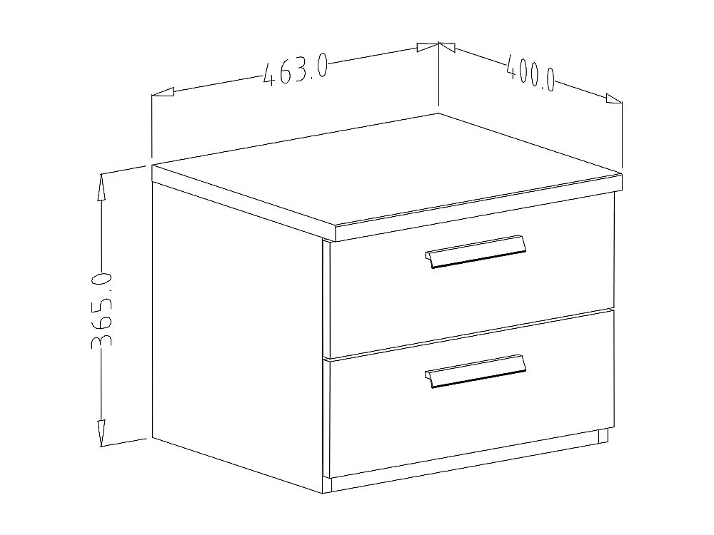 Nachttisch mit 2 Schubladen Alec Dunkles Holz und Schwarz