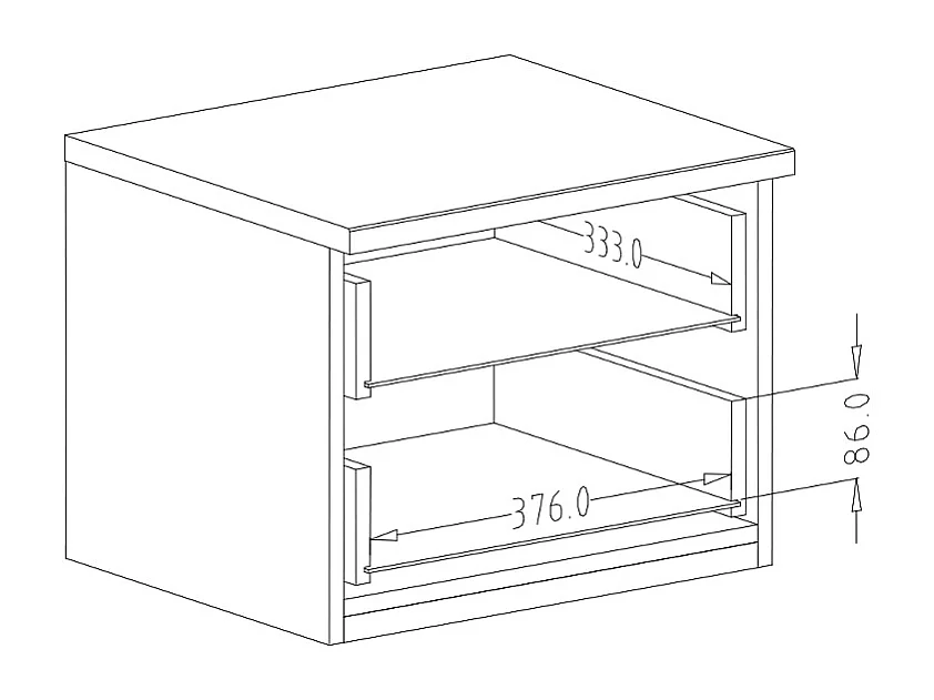 Nachttisch mit 2 Schubladen Alec Dunkles Holz und Schwarz