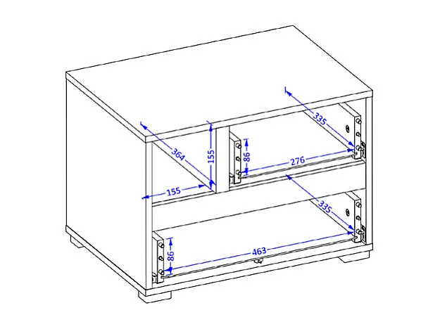 Chevet 2 tiroirs Lilia Bois