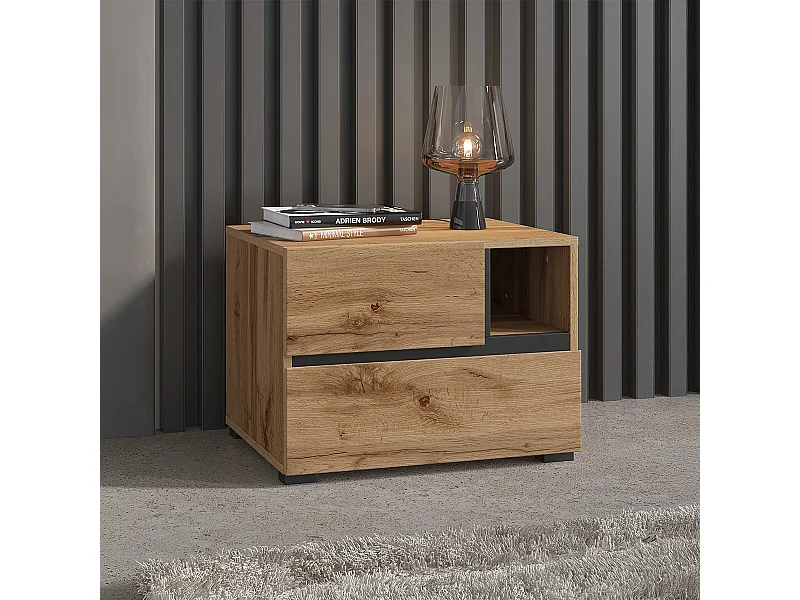 Nachttisch mit 2 Schubladen Lilia Holz