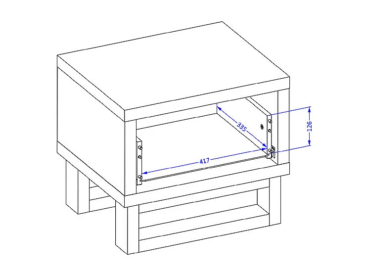 Nachttisch mit 1 Schublade Eden Holz und Schwarz